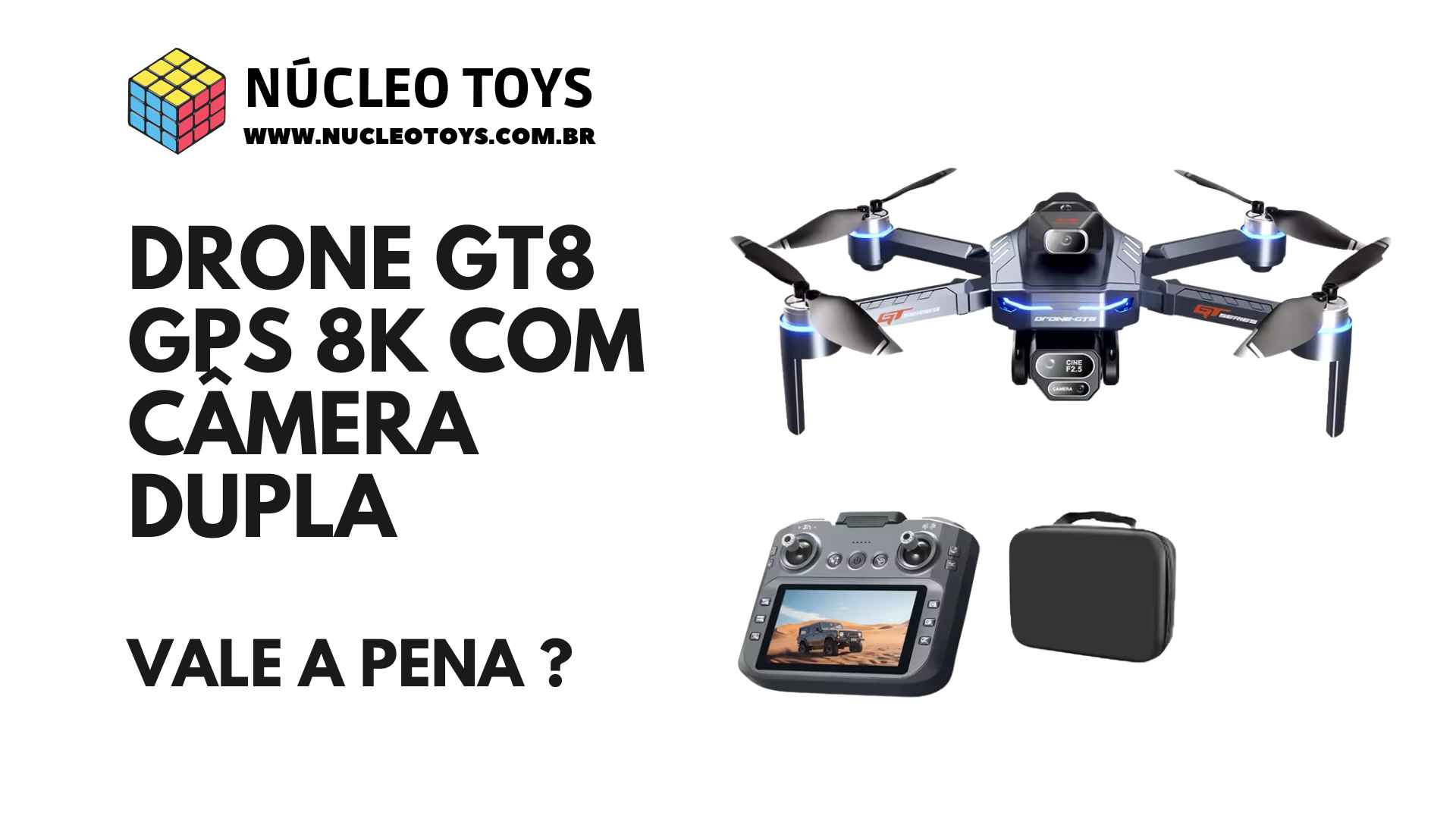 Drone GT8: O Quadricóptero Dobrável que Cabe no Bolso e Surpreende nas Filmagens